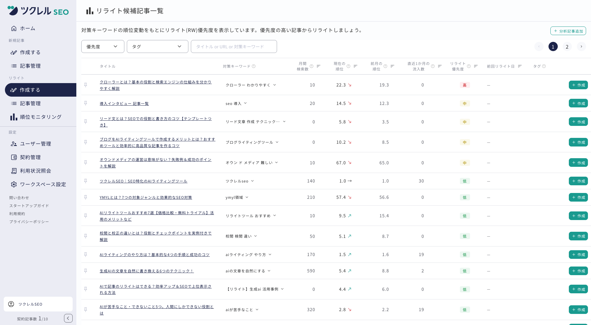 リライト 画面イメージ